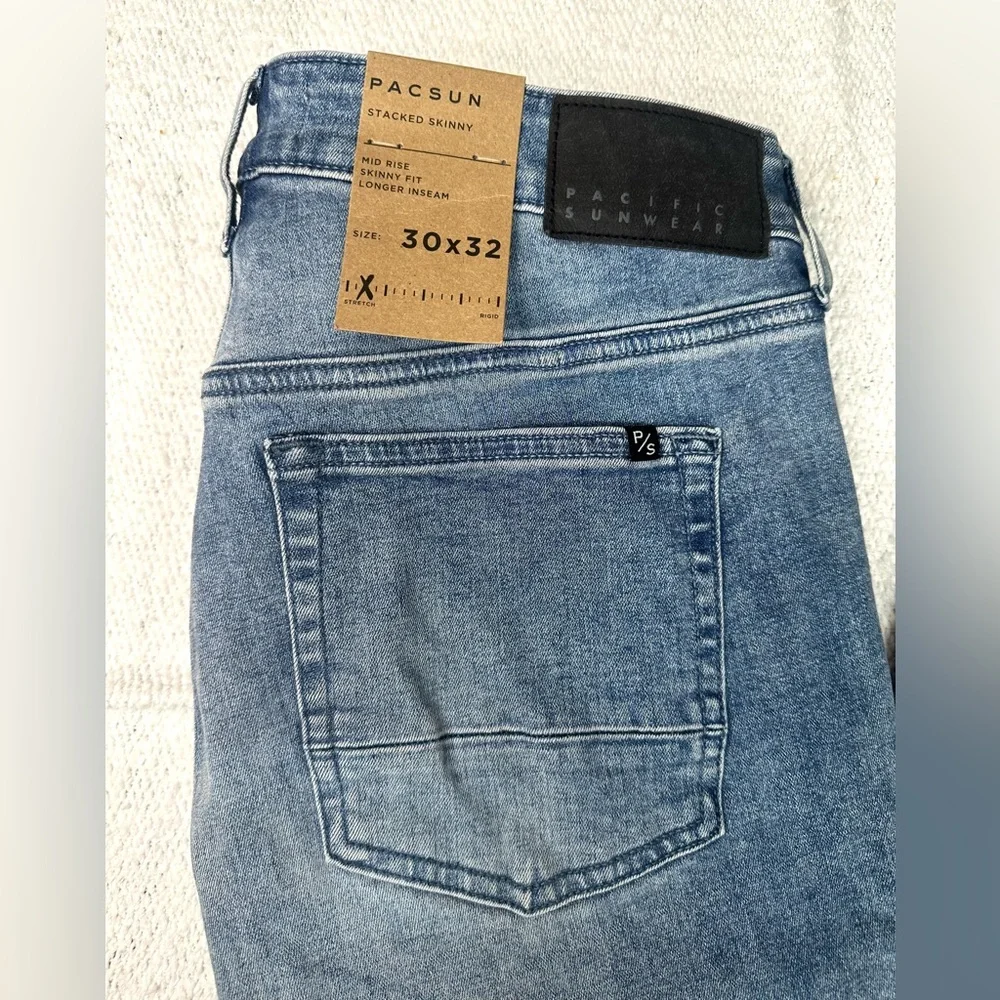 PacSun NWT Men’s Stacked Skinny Jeans - Picture 6 of 9